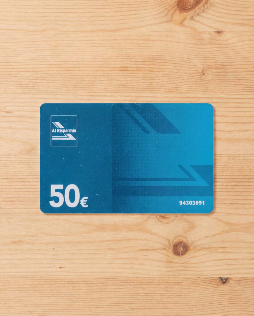 gift card di Al Risparmio da 50 euro